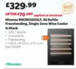 Costco Hisense 46 Bottle Freestanding Single Zone Wine Cooler offer
