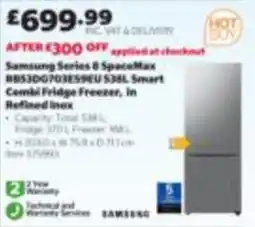 Costco Samsung Series 8 SpaceMax Smart Combi Fridge Freezer offer