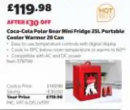 Costco Coca-Cola polar bear mini fridge offer