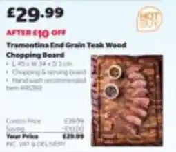 Costco Tramontina end grain teak wood chopping board offer