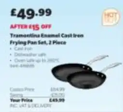 Costco Tramontina enamel cast iron frying pan set 2 piece offer