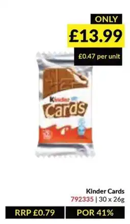 Musgrave MarketPlace Kinder Cards offer