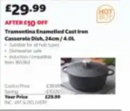 Costco Tramontina enamelled cast iron casserole dish offer
