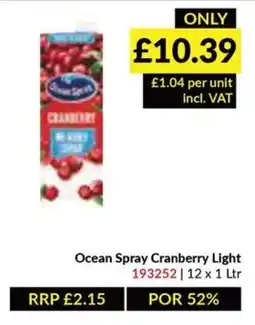 Musgrave MarketPlace Ocean Spray Cranberry Light offer