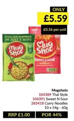 Musgrave MarketPlace Mugshots Thai Style, Sweet N Sour or Curry Noodles offer