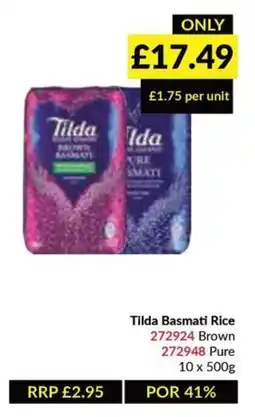 Musgrave MarketPlace Tilda Basmati Rice Brown or Pure offer