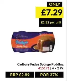 Musgrave MarketPlace Cadbury Fudge Sponge Pudding offer
