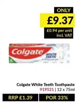 Musgrave MarketPlace Colgate White Teeth Toothpaste offer