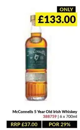 Musgrave MarketPlace McConnells 5 Year Old Irish Whiskey offer