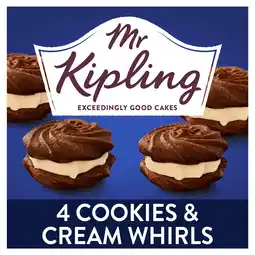Iceland Mr Kipling Cookies & Cream Viennese Whirls Cakes 4 Pack offer
