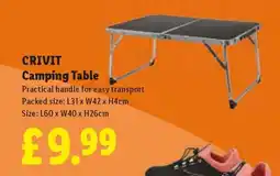 Lidl CRIVIT Camping Table offer