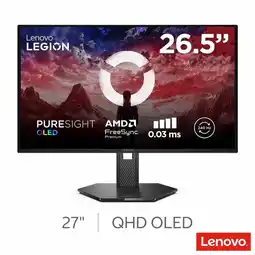 Costco Lenovo Legion 27Q-10, 27 Inch 240Hz QHD OLED Gaming Monitor, 67E1GAC1UK offer