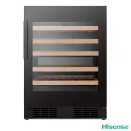 Costco Hisense RW3N132GSLF, 46 Bottle Freestanding, Single Zone Wine Cooler, F Rated in Black offer