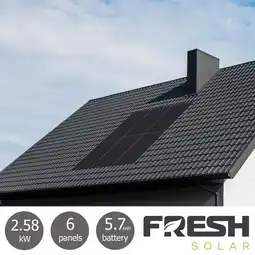 Costco Fresh Solar 2.58kW Solar PV System [6 Panels] with 5.76kW Fox Battery - Fully Installed offer
