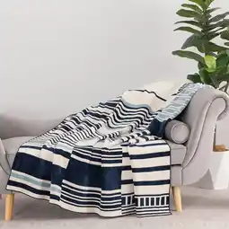 Costco Berkshire Chenille Striped Throw in 3 Colours, 152 x 178 cm offer