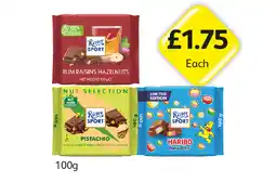 Londis Ritter Sport Rum Raisins Hazelnuts, Pistachio, Haribo Balla Bites offer