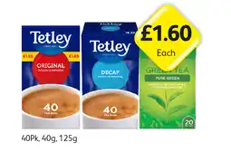 Londis Tetley Original, Decaf, Green Tea offer