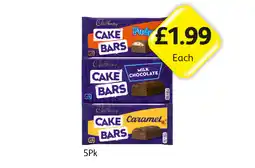 Londis Cadbury Cake Bars Fudge, Chocolate, Caramel offer