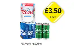 Londis Coors, Bud Light, Carlsberg offer