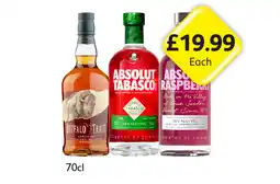 Londis Buffalo Trace Whiskey, Absolut Tabasco, Raspberri offer