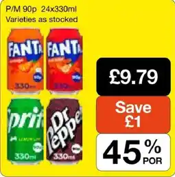 Booker Wholesale Fanta, Sprite, Dr Pepper offer