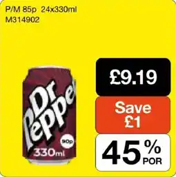 Booker Wholesale Dr Pepper offer
