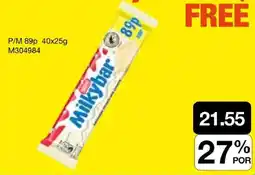 Booker Wholesale Milkybar offer