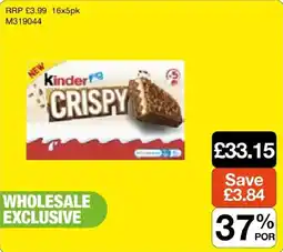 Booker Wholesale Kinder crispy offer