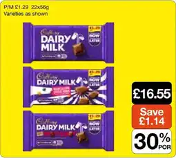 Booker Wholesale Cadbury dairy milk offer