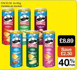Booker Wholesale Pringles offer