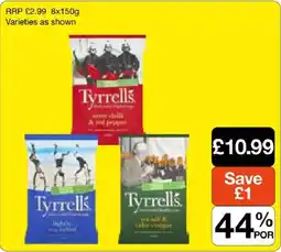 Booker Wholesale Tyrrells crisps offer