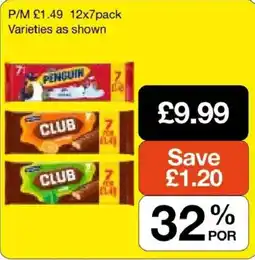 Booker Wholesale Penguin Club Chocolate Bars offer