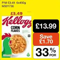 Booker Wholesale Kellogg's corn flakes offer