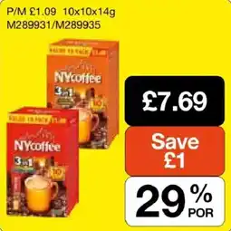 Booker Wholesale Nycoffee 3 in 1 offer