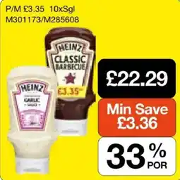 Booker Wholesale Heinz classic barbecue offer