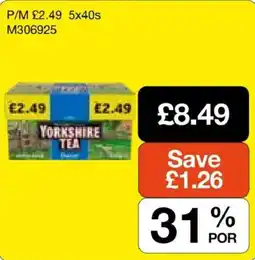 Booker Wholesale Yorkshire tea offer