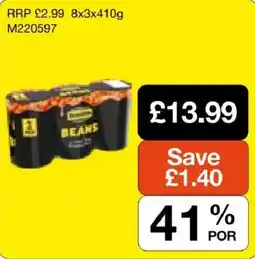 Booker Wholesale Beans offer