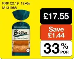 Booker Wholesale Brioche offer