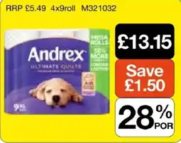 Booker Wholesale Andrex ultimate quilted offer
