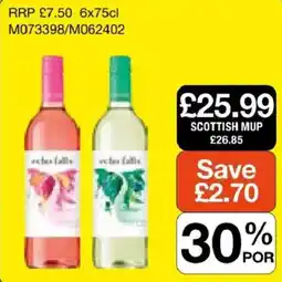 Booker Wholesale Echo Falls wine offer