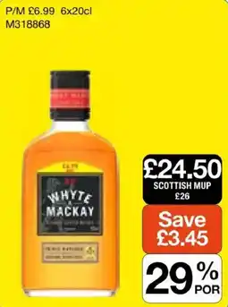 Booker Wholesale Whyte Mackay offer