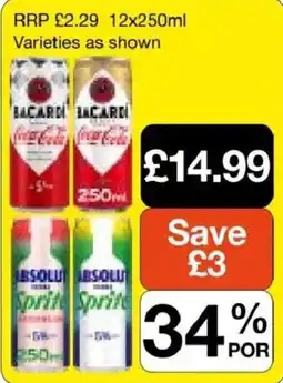 Booker Wholesale Bacardi coca cola spirit offer