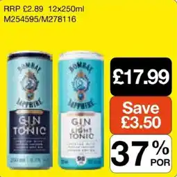 Booker Wholesale Bombay Sapphire Gin Tonic offer