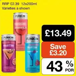 Booker Wholesale Funkin martini offer