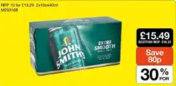 Booker Wholesale John Smiths extra smooth offer
