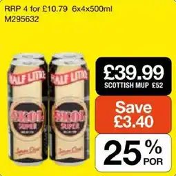 Booker Wholesale Skol Super offer