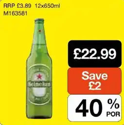 Booker Wholesale Heineken Beer offer