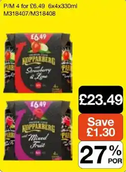 Booker Wholesale Kopparberg mixed fruit offer
