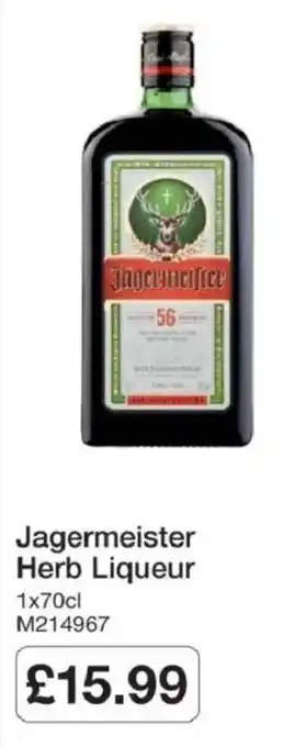 Jagermeister herb liqueur