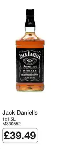 Booker Wholesale Jack Daniel's Tennessee Whiskey offer
